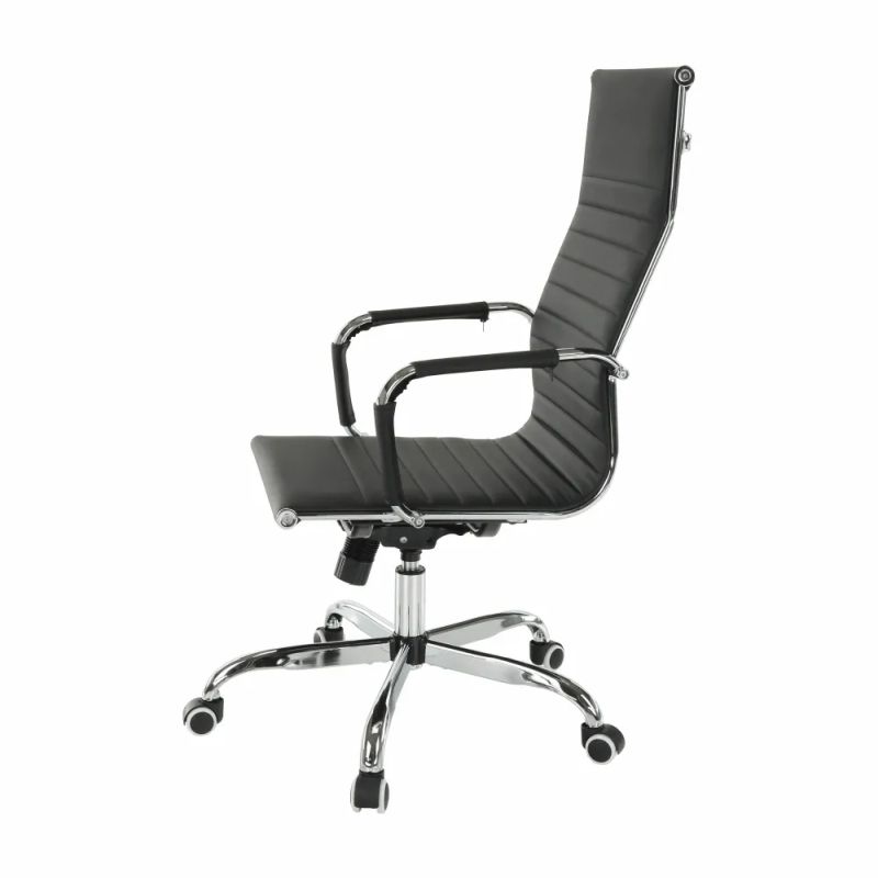 Moderné kancelárske kreslo čierne s vysokým operadlom