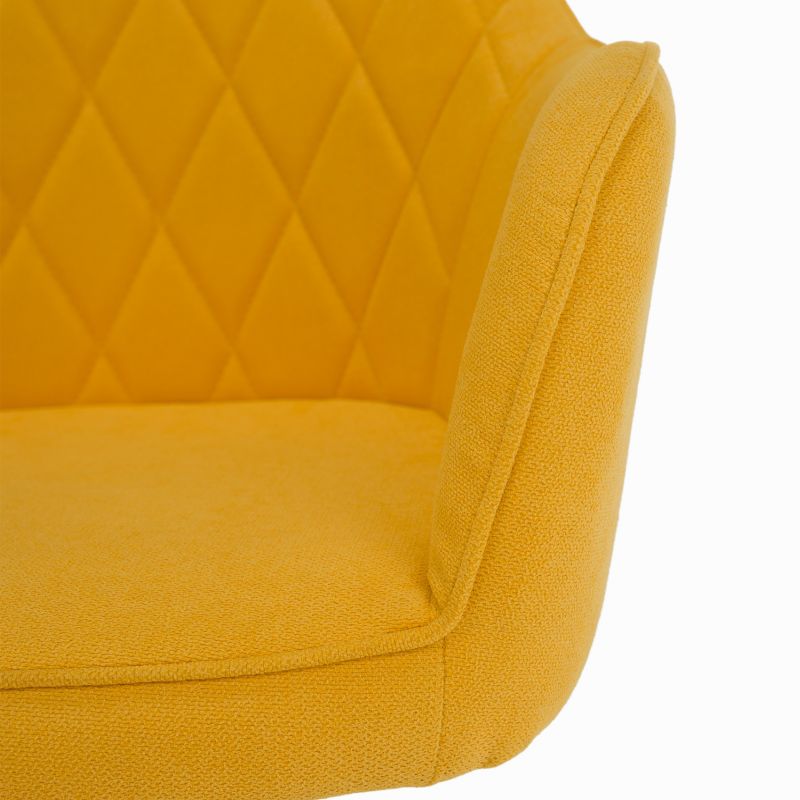 Nadčasové kancelárske kreslo, žltá látka