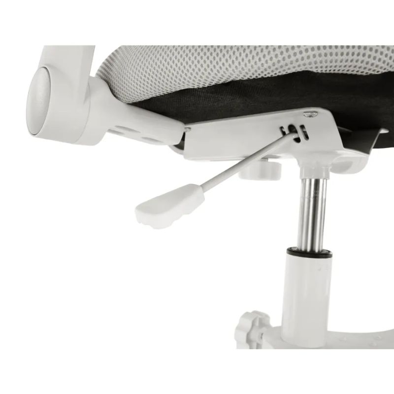 Ergonomická rastúca stolička s podnožou a trakmi, sivá