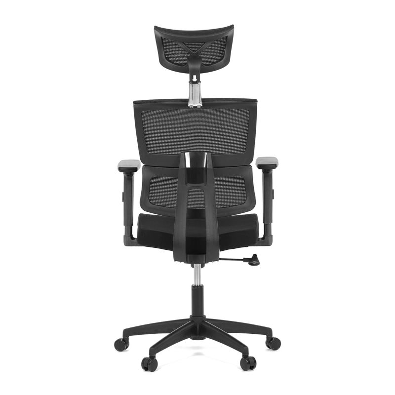 Kancelárska stolička s výškovo nastaviteľnými opierkami čierna