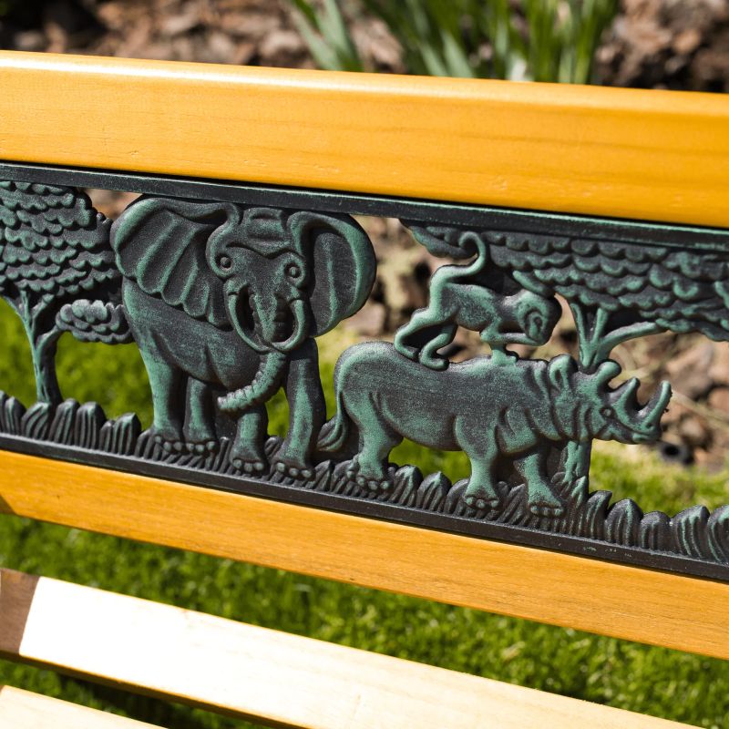 Detská lavička čierna/prírodná