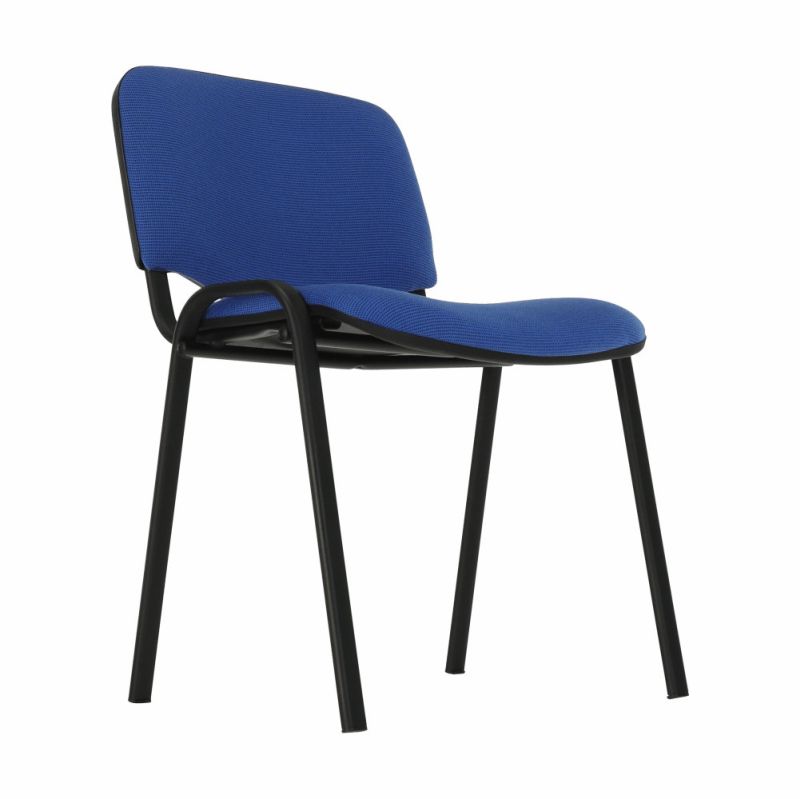 Kvalitná a pohodlná stolička s mäkkým sedením, modrá