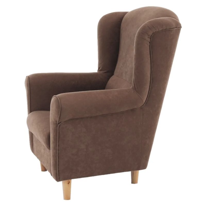 Dizajnový ušiak, látka hnedá