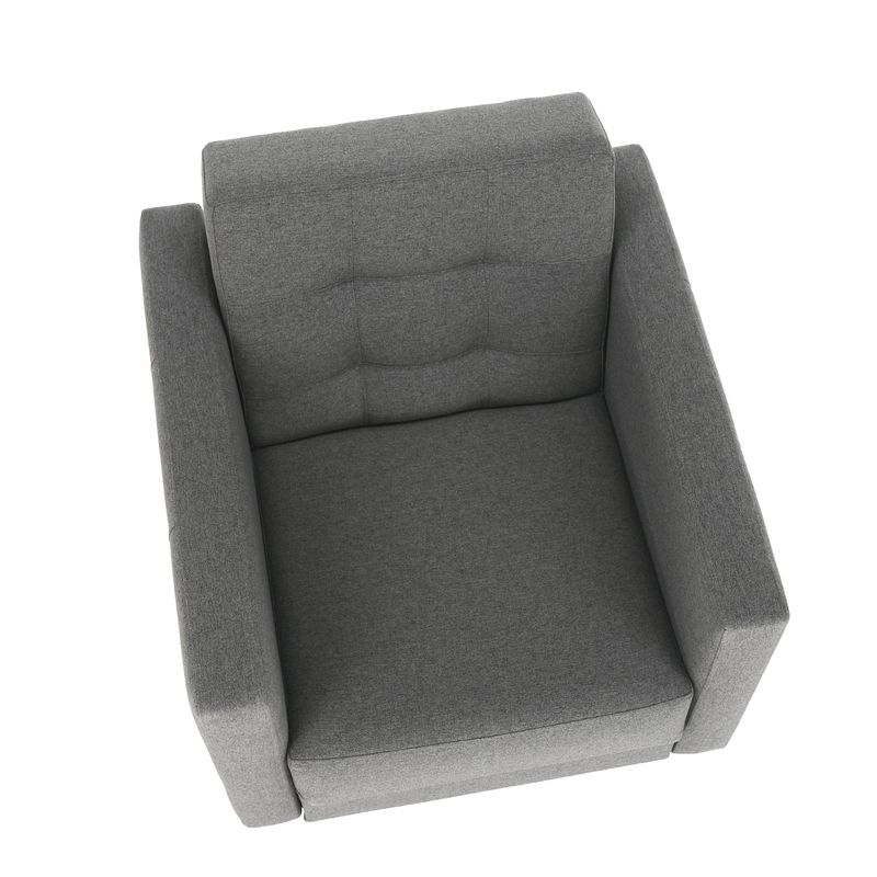 Celočalúnené kreslo, tmavosivá látka