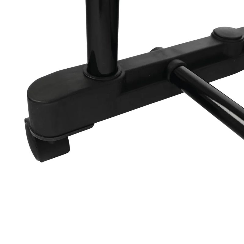 Moderný pojazdný vešiak, kov+čierny plast