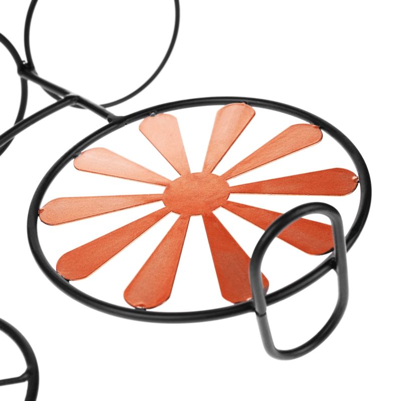 RETRO kvetináč v tvare bicykla, bordová/čierna