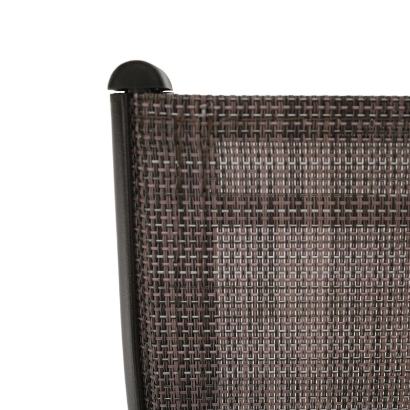 Záhradná stohovateľná stolička, hnedý melír/hnedá