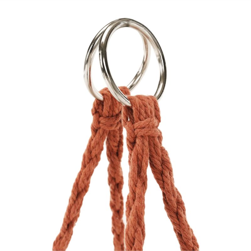 Závesné hojdacie kreslo v béžovohnedej farbe