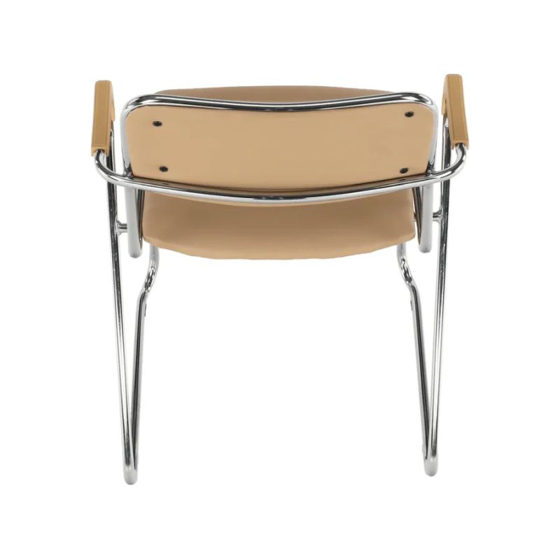 Zasadacia stolička, hnedá ekokoža