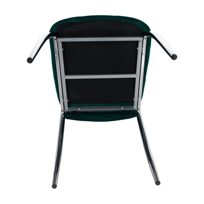 Pohodlná jedálenská stolička v modernom dizajne smaragdová