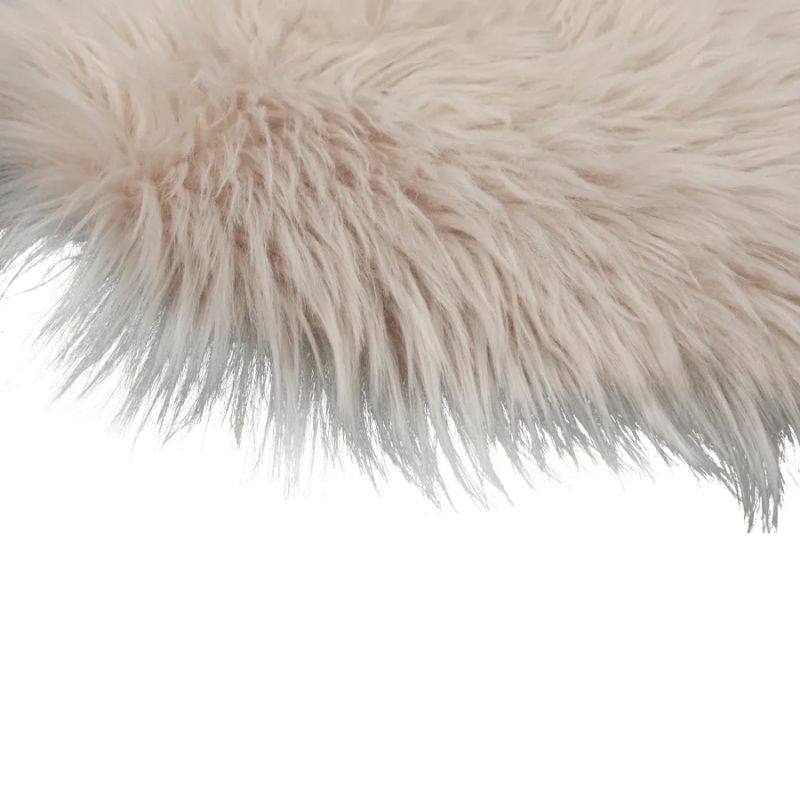 Koberec, TYP 2, umelá kožušina, béžová, 60x90