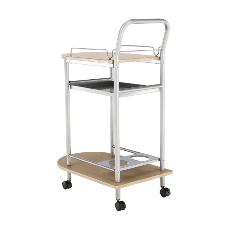 Praktický servírovací stolík, buk/strieborný