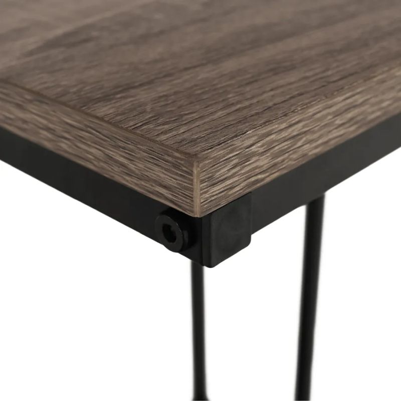 Príručný stolík v elegantných farbách dub/čierna