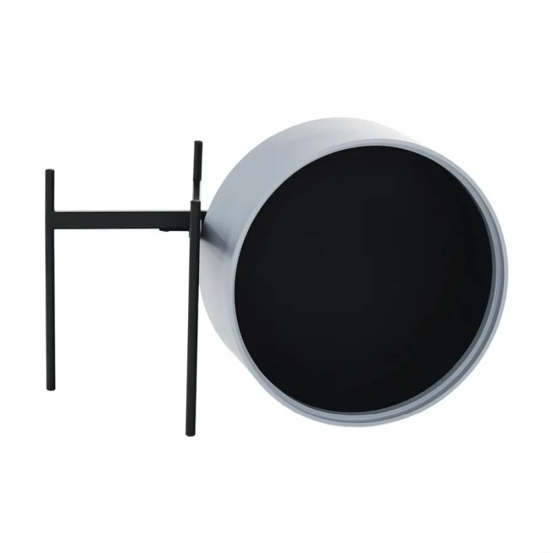 Príručný stolík s úložným priestorom, sivá/prírodná/čierna