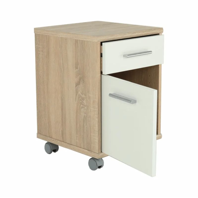 Kancelársky kontajner z kvalitnej DTD, dub sonoma/biely