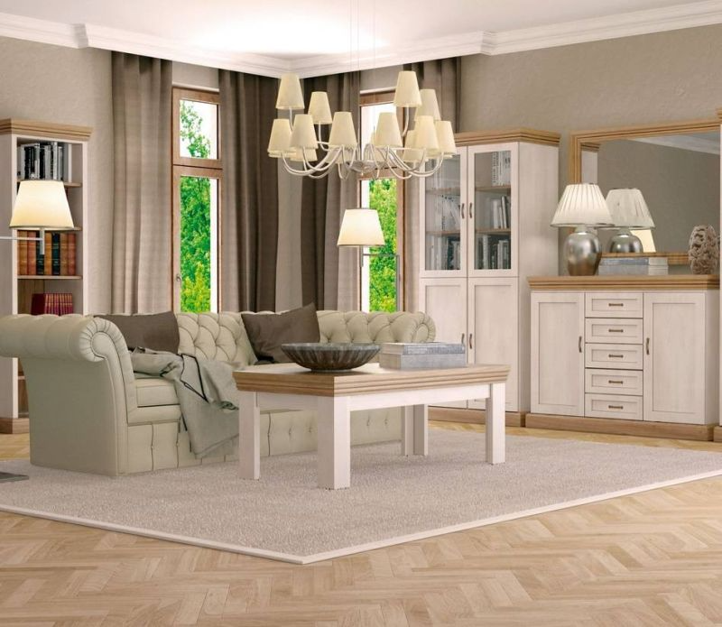 Rozkladací jedálenský stôl 160-203, sosna nordická/dub