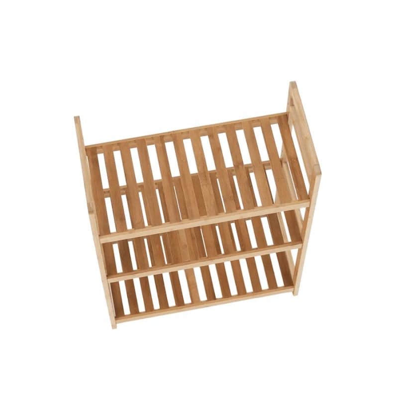 Praktický 3-policový bambusový regál