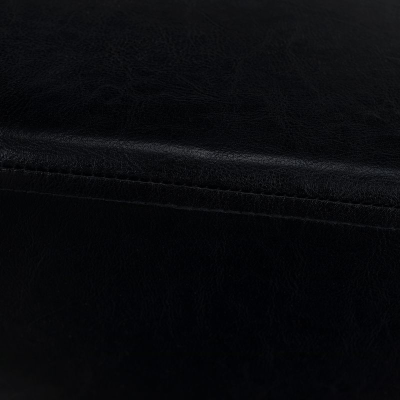 Multifunkčný taburet, čierna textilná koža