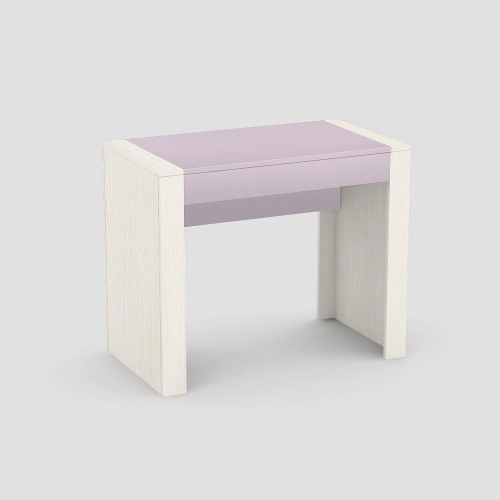 PC stôl svetloružová doska, 1x zásuvka - viac farebných prevedení