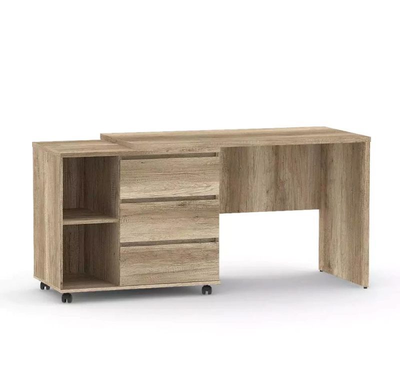 Stolík písací s otočným kontajnerom na kolieskach ľavý - viac farebných prevedení