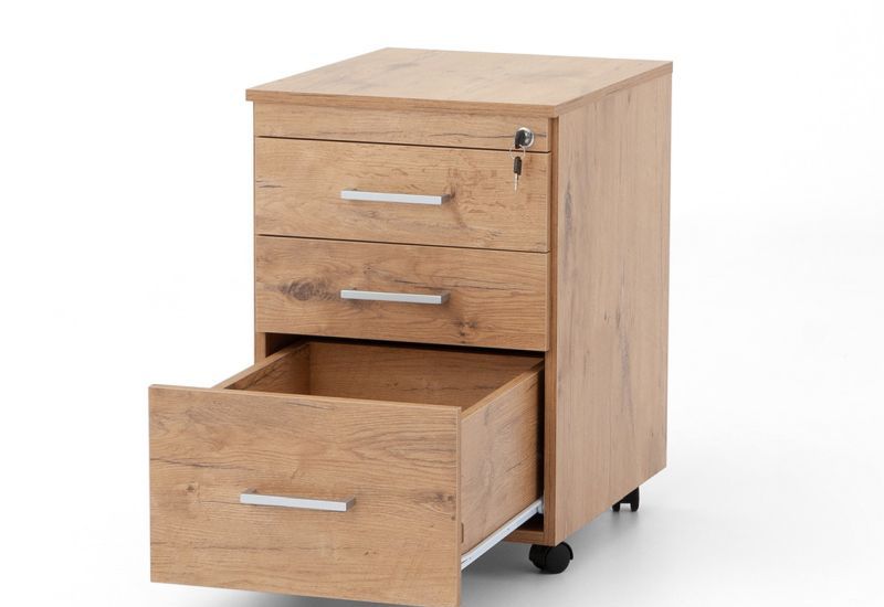 Uzamykateľný trojzásuvkový kontajner do kancelárie - viac farebných prevedení