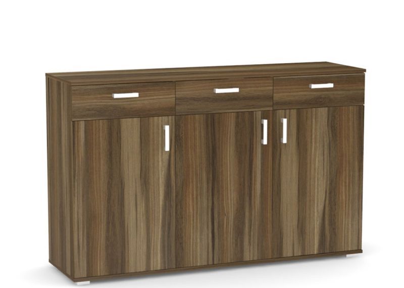 Praktická komoda 3-zásuvková s tromi dvierkami - viac farebných prevedení