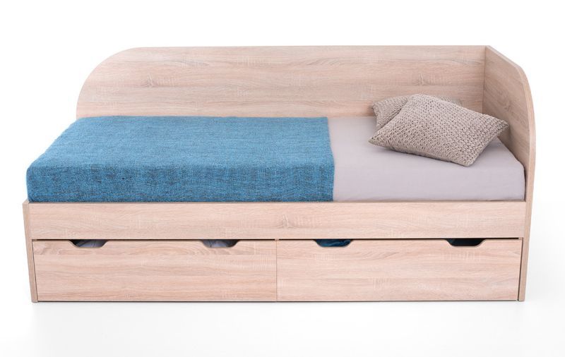 Posteľ s 2 zásuvkami a úložným priestorom 120, pravá - viac farebných prevedení