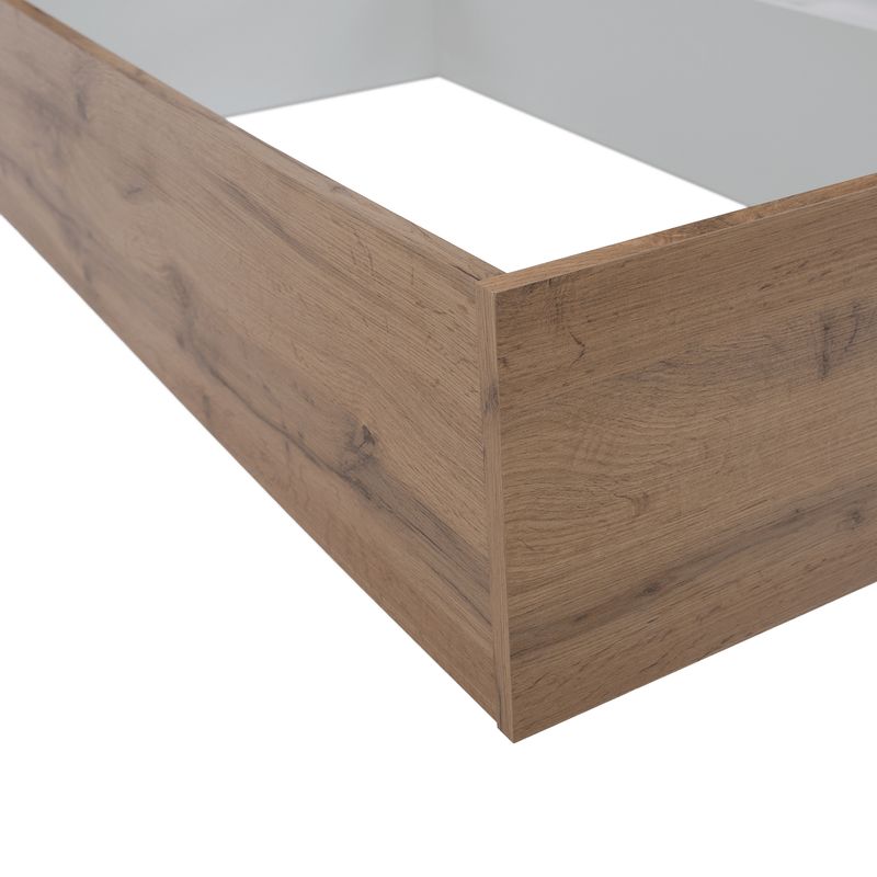 Manželská posteľ 180 v modernom farebnom prevedení dub wotan a biela