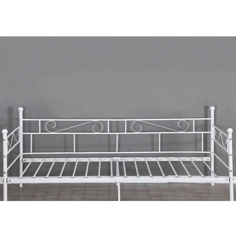 Kovová pohovka - jednolôžko 90, biela
