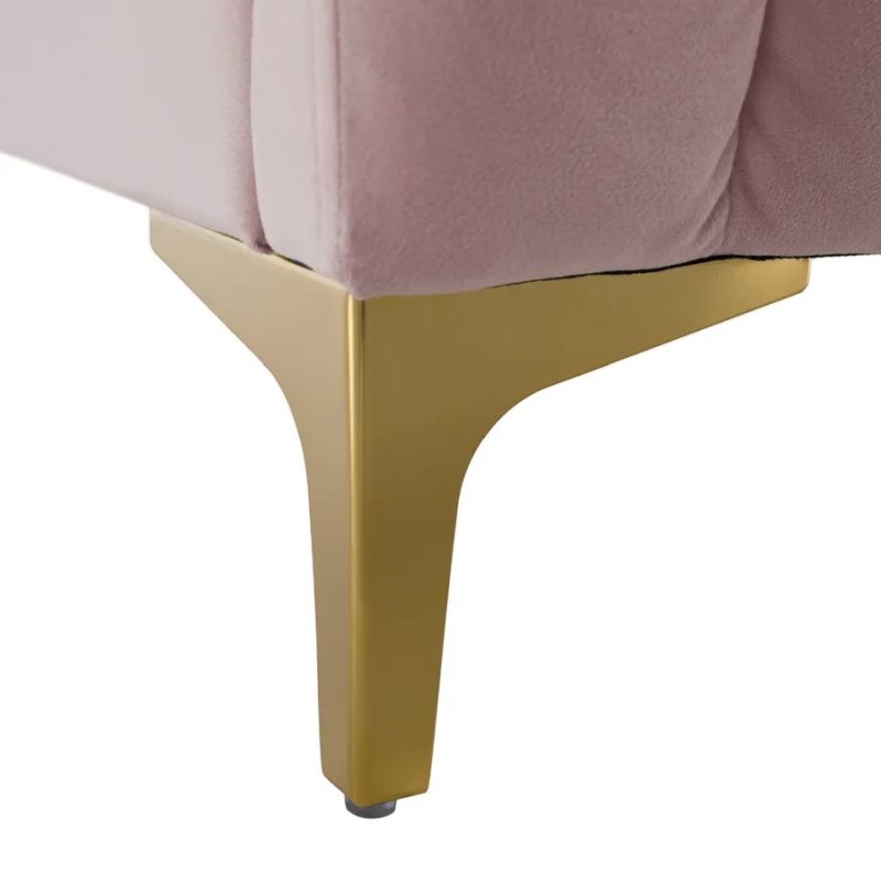 Komfortná čalúnená posteľ 160, ružová-gold chróm zlatý matný