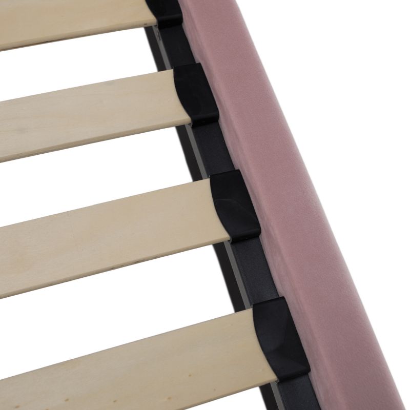 Komfortná čalúnená posteľ 180, ružová-gold chróm zlatý matný