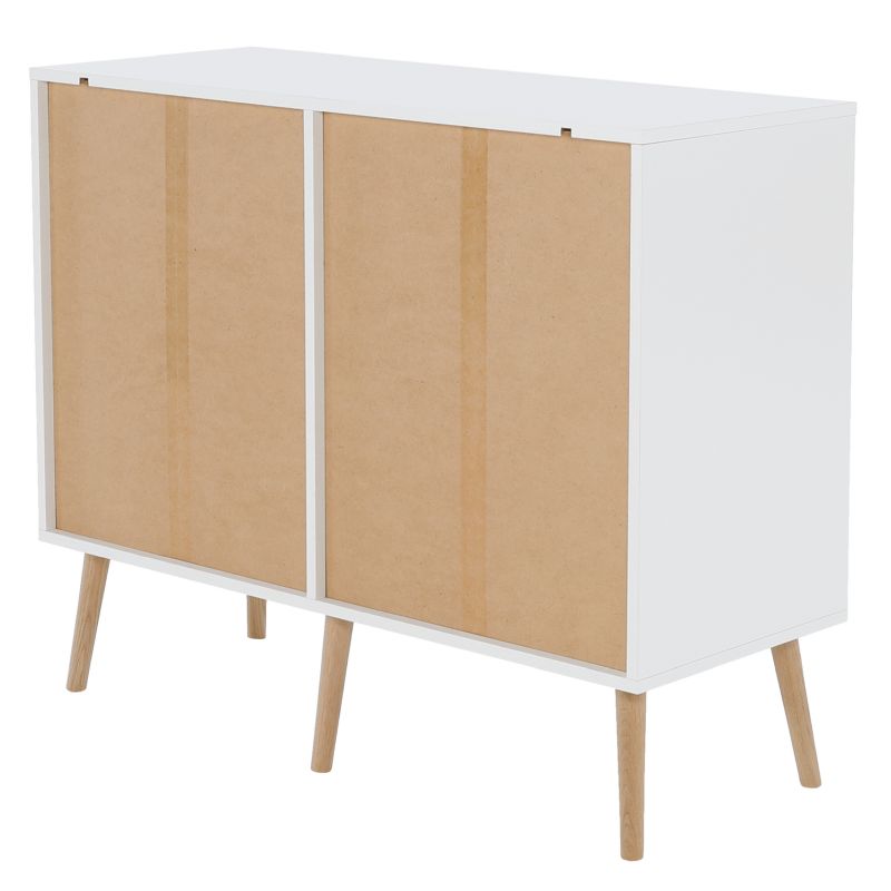 Moderná komoda 2 dverová, dub sonoma-biela