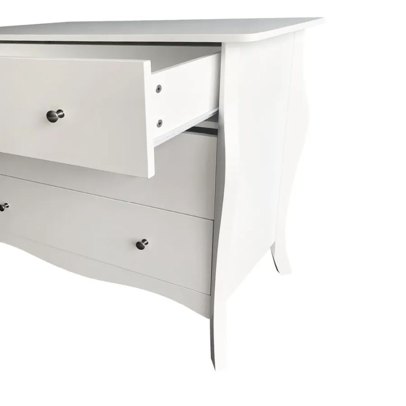 Štýlová komoda v barokovom štýle biela