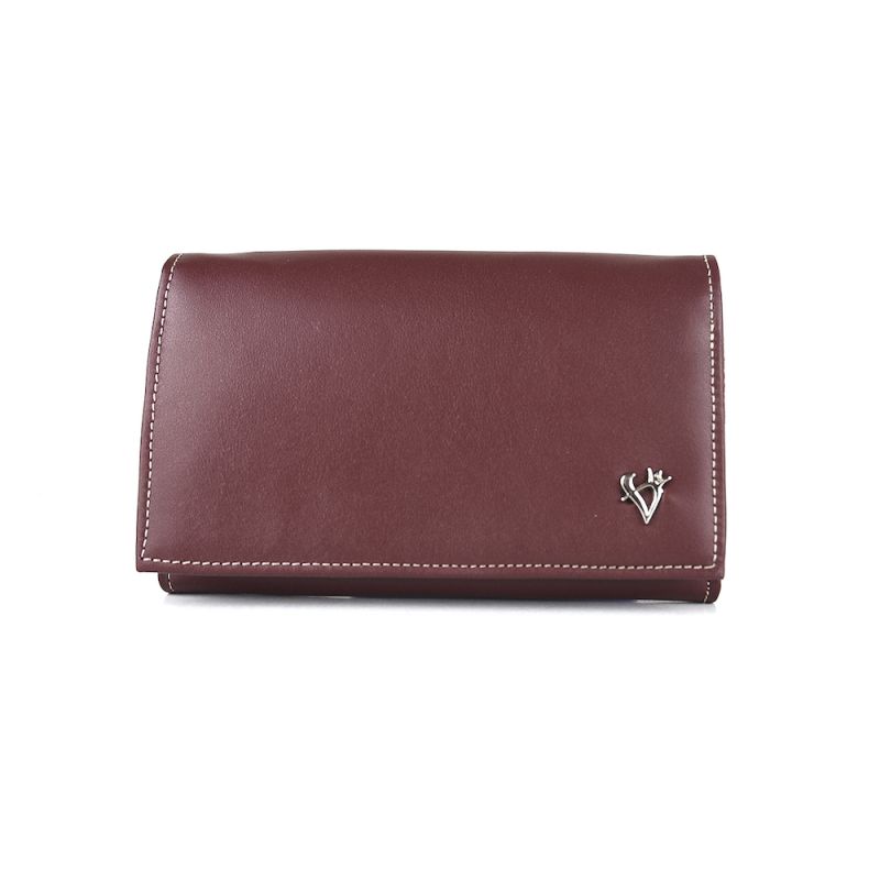 Luxusná dámska kožená peňaženka v bordovej farbe