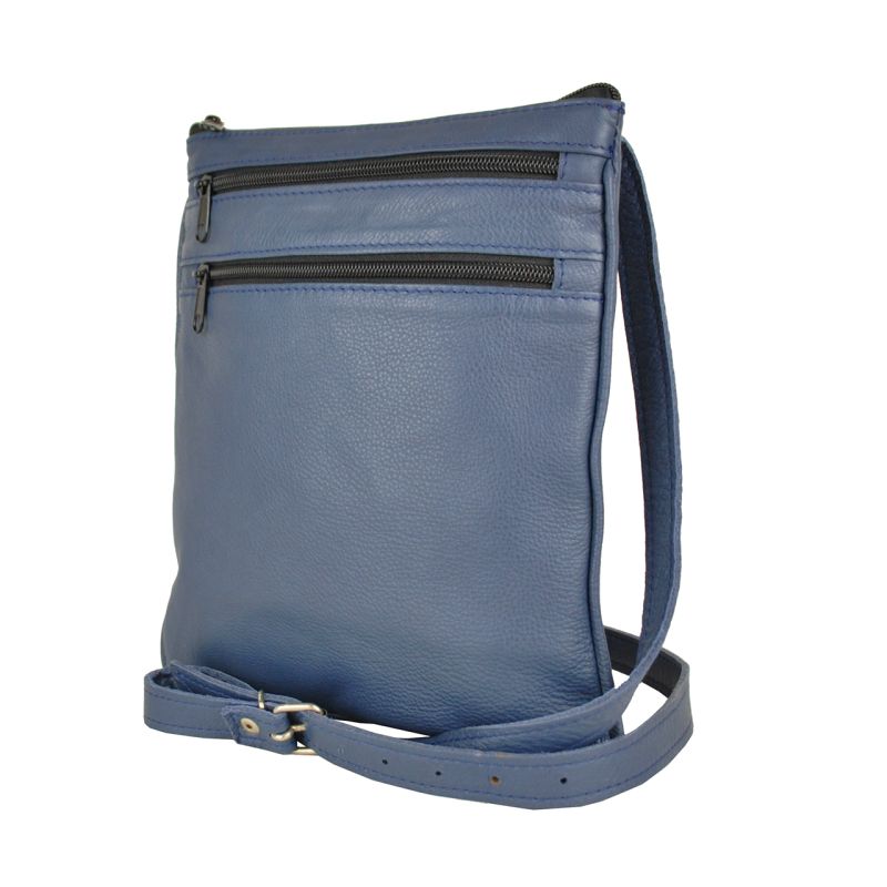 Elegantná kožená taška, viacúčelové púzdro v modrej farbe