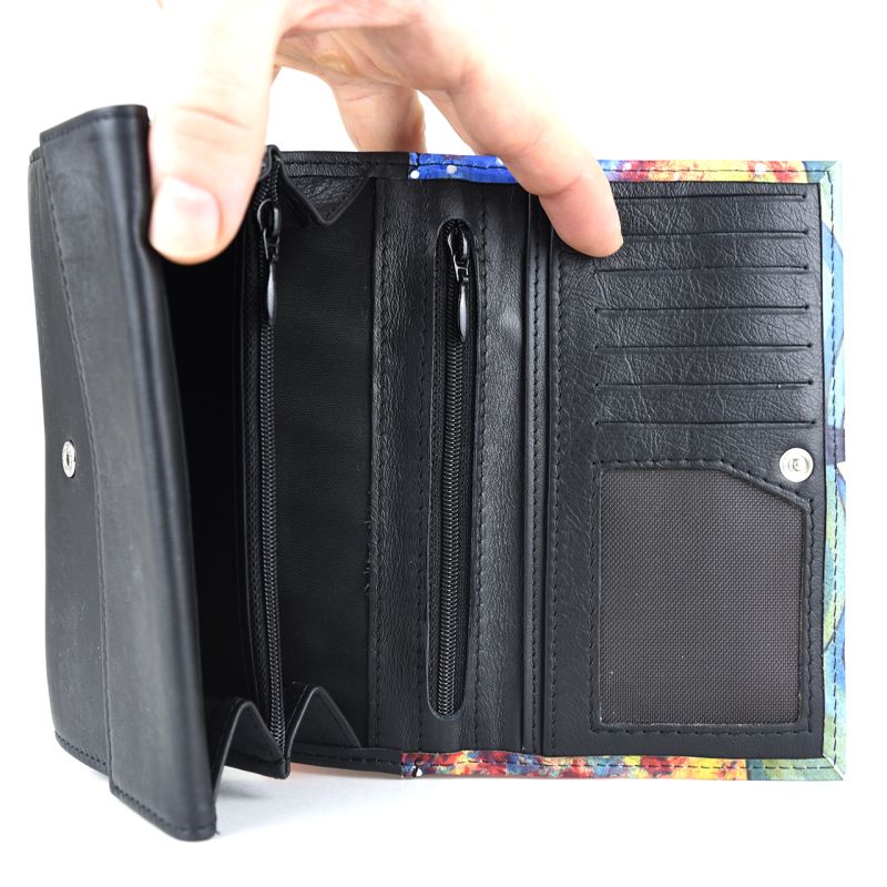 Ručne maľovaná kožená peňaženka 8542 s motívom Zima