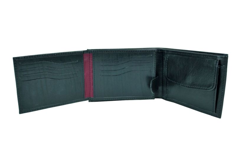 Luxusná elegantná peňaženka z pravej kože 8552 v čiernej farbe