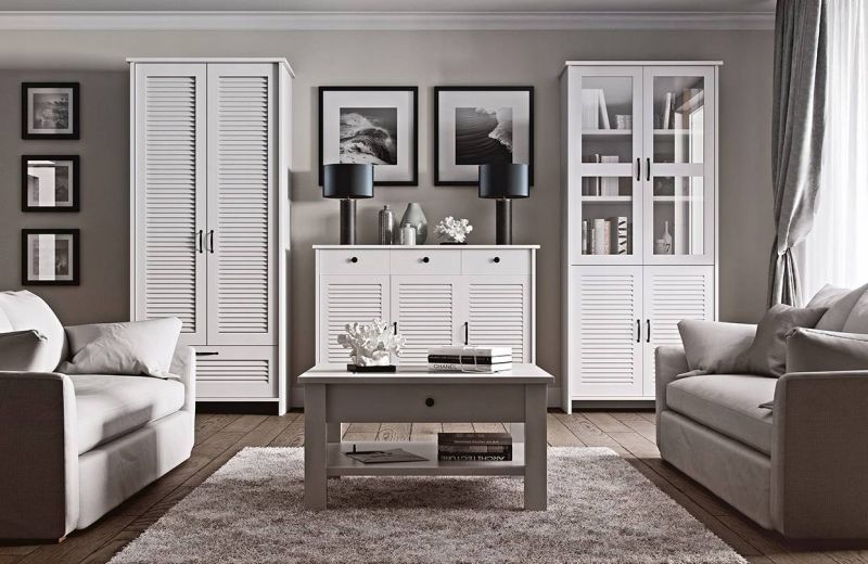 Komoda v zaujímavom dizajne K3D, biela