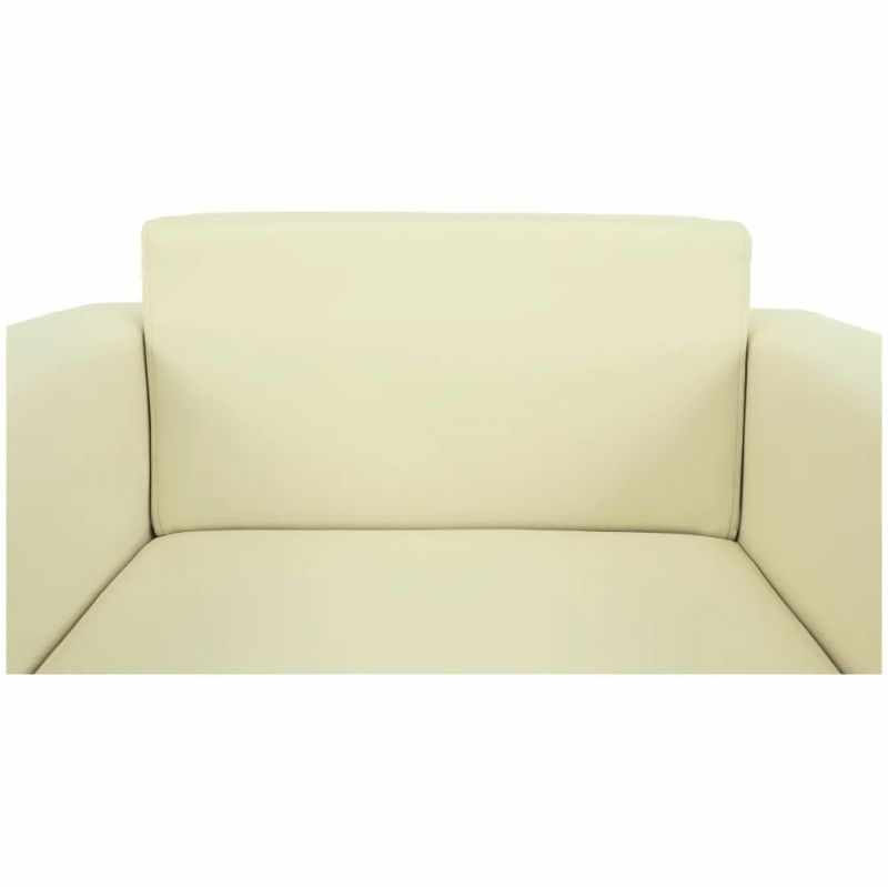 Moderné kreslo v béžovej ekokoži