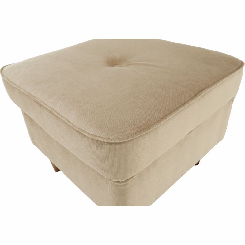 Taburet v nadčasovom dizajne, béžovozlatá-orech