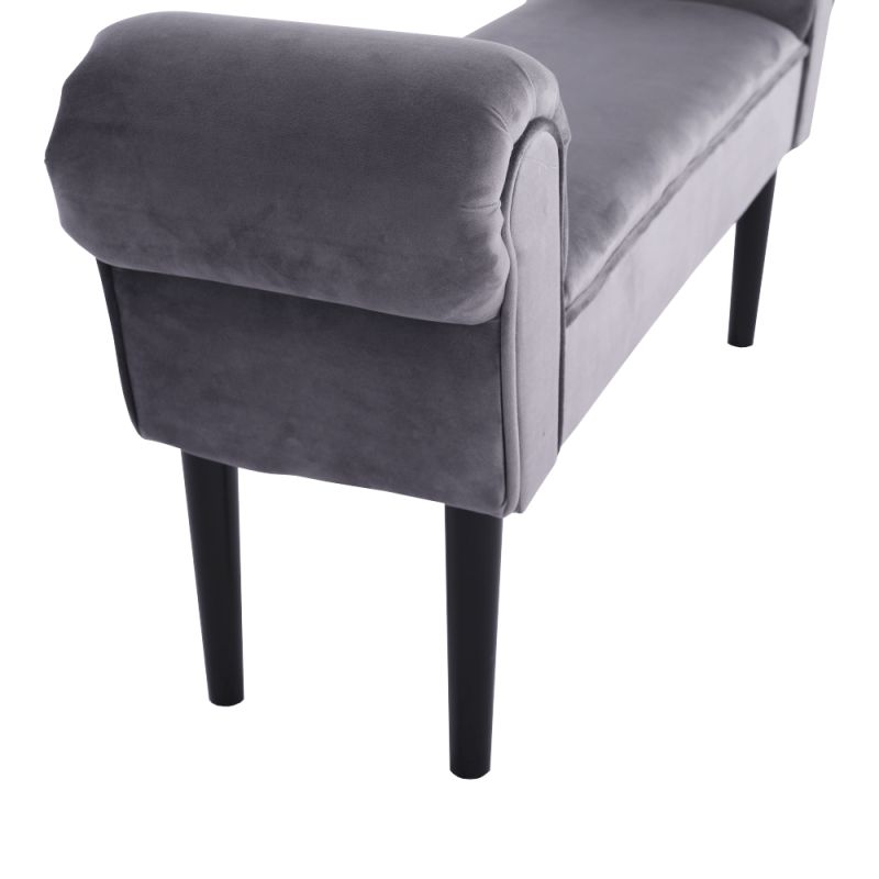 Lavica v nezvyčajnom dizajne, sivá-čierna