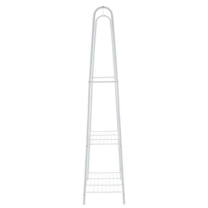 Stojan na šaty z kovu v bielej farbe