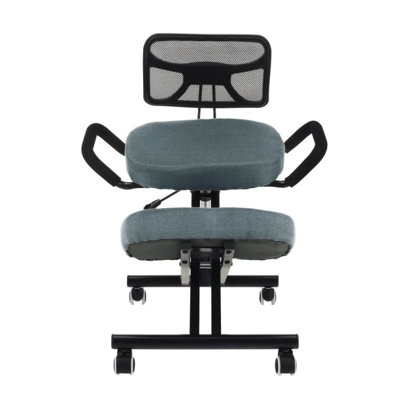 Ergonomický kľakosed s operadlom, sivá-čierna