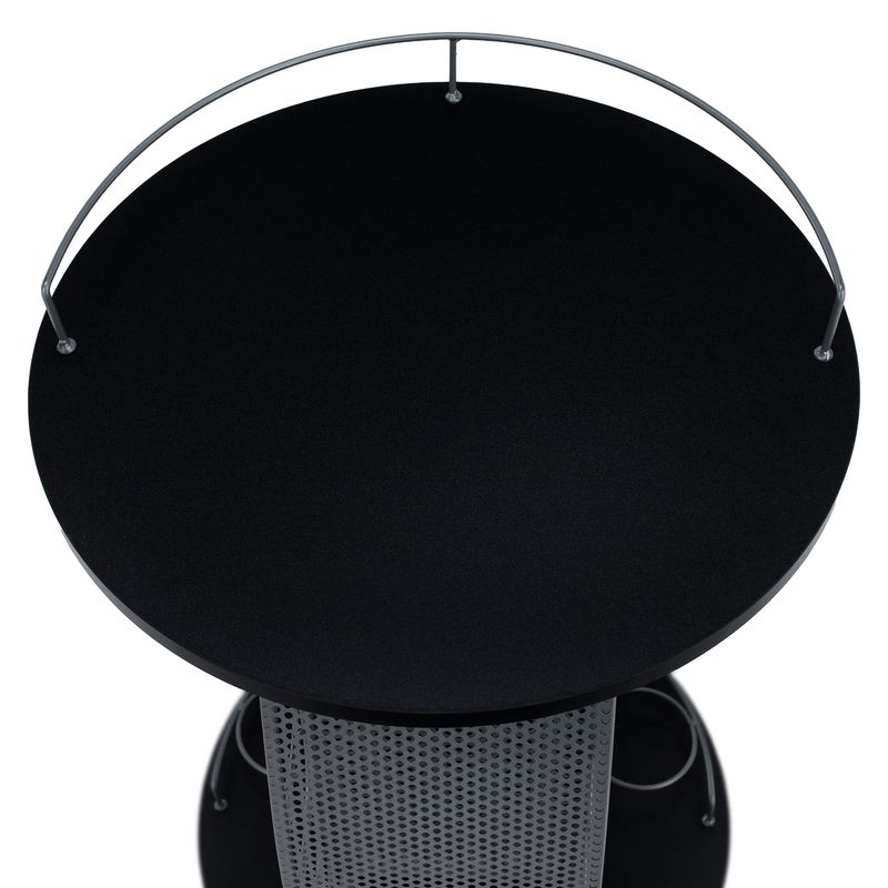 Servírovací vozík, kov+čierna