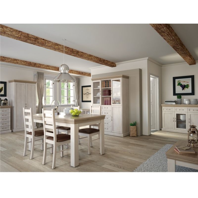 Regál otvorený, sosna nordická-dub divoký