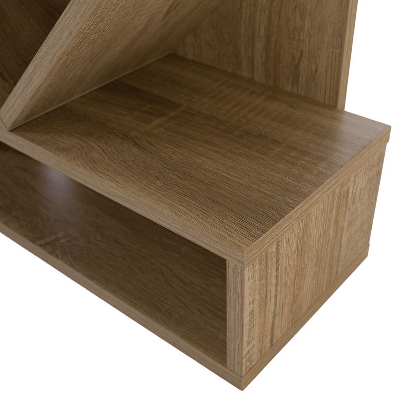 Štýlový regál, hnedosivý dub