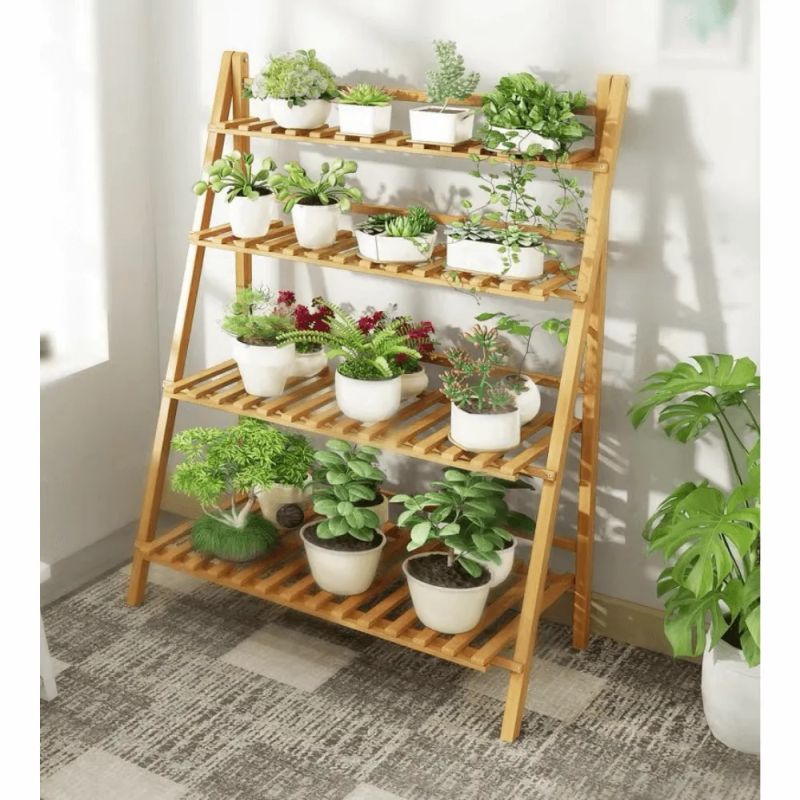 Skladací regál, bambus, TYP 2