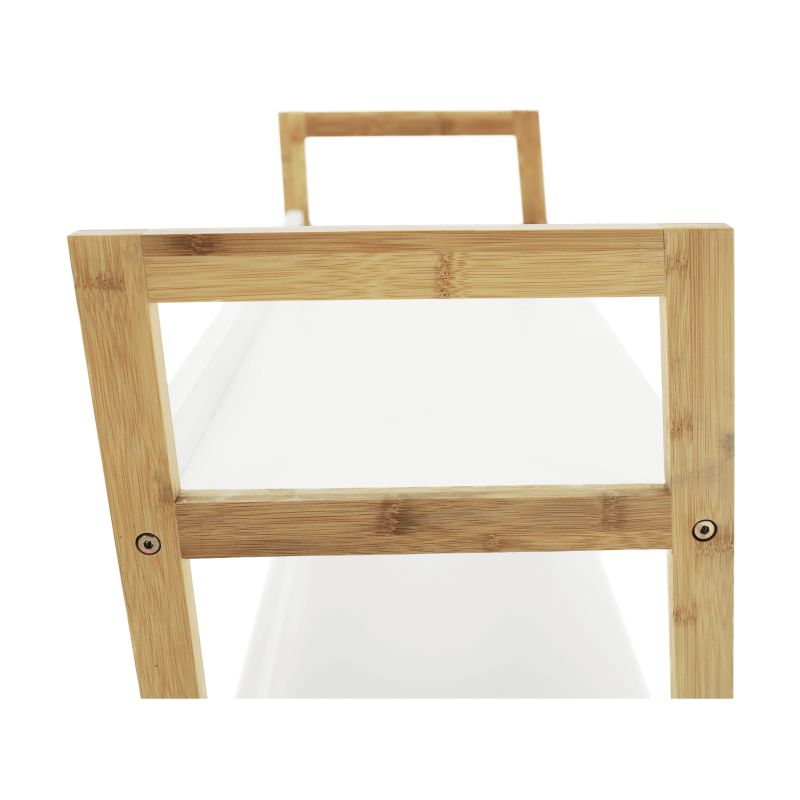 3-policový regál, biela-prírodná