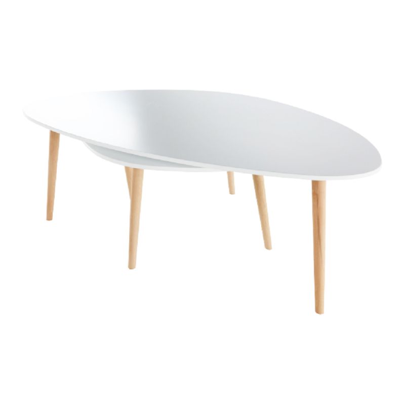 Set dvoch stolíkov v bielej farbe-nožičky buk