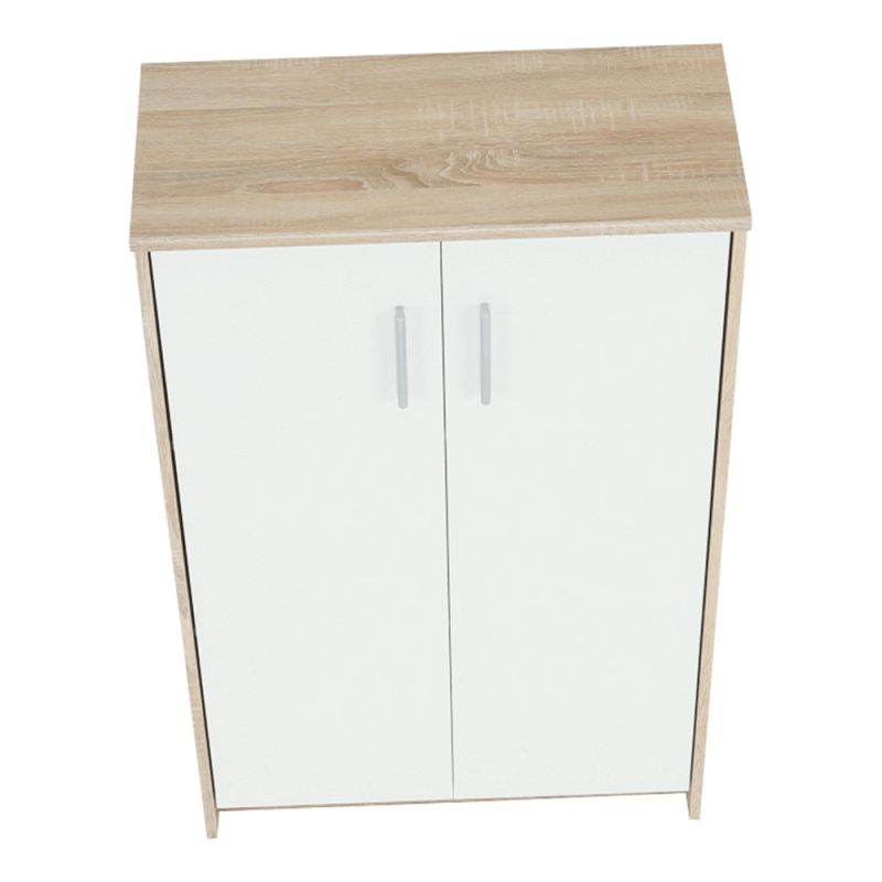 Kancelárska skrinka z kvalitnej DTD, dub sonoma-biela